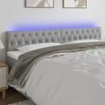 thumbnail image 4 of vidaXL LED Headboard Dark Gray 78.7"x2.8"x46.5"/50.4" Fabric, 4 of 57
