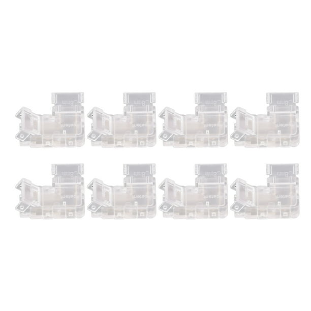 Uds conector COB profesional 2 pines 8mm conectores de luz de tira LED transparentes en forma de L para tira de luz LED COB