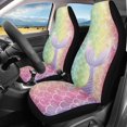 thumbnail image 2 of XYZCANDO Mermaid Pattern Auto Seat Covers Comfortable Plum Blossom Buckle Design Car Seat Covers Interior Auto Interior, Decor Accessory Easy Install Van Vehicle, 2 of 10
