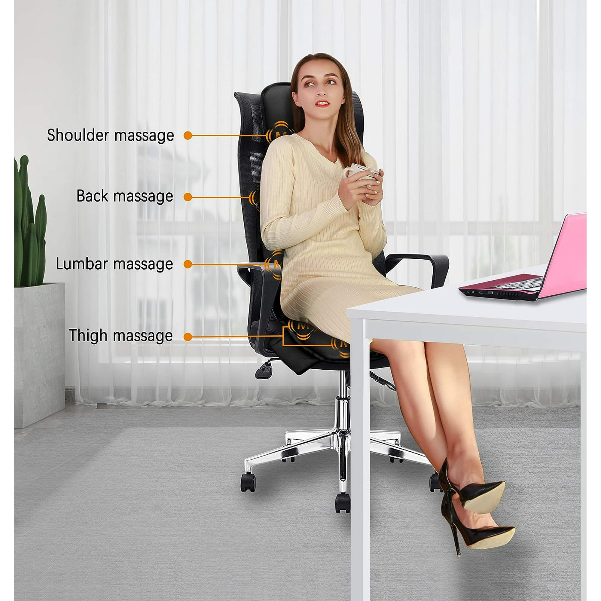 Obusforme back support massage cushion with heat sale
