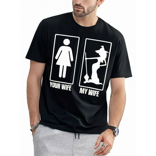 Camiseta de mi esposa, tu esposa, camiseta de bruja de Halloween