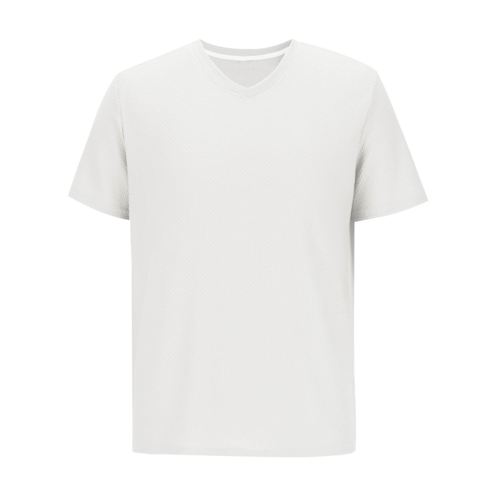 Mens Athletic Shirts Short Sleeve V Neck Quick Dry T