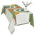 thumbnail image 2 of Modern, Table Cloth Waterproof Tablecloths, Middle Century Abstract Geometric Olive Green Tablecloth Dining Table Cover for Kitchen Party Tabletop Outdoor, Rectangle Tablecloth 60x120 Inch, 2 of 9