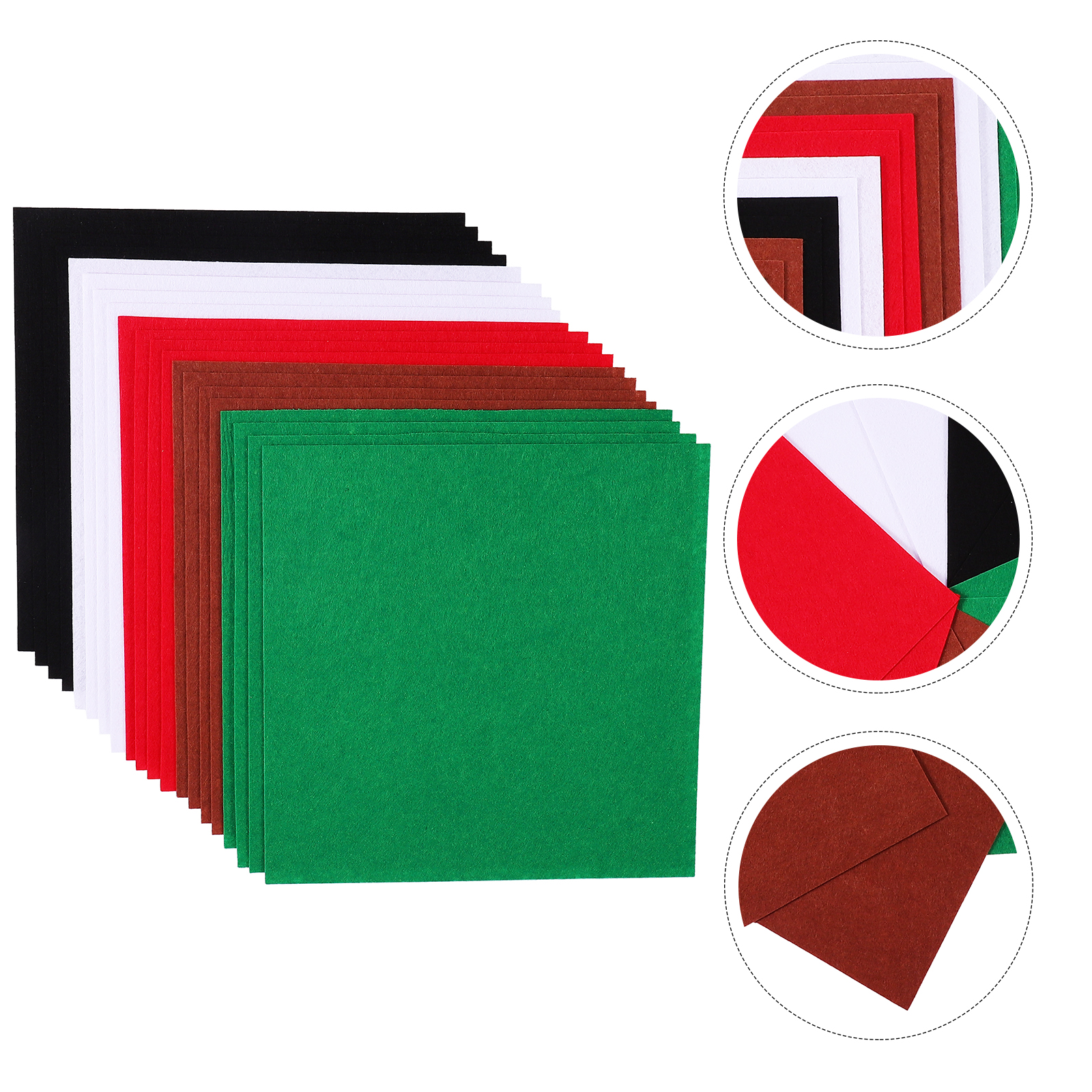 Ferencaa 40 pcs Christmas Felt Fabric Sheets Craft Felt Sheets for DIY Xmas Decoration