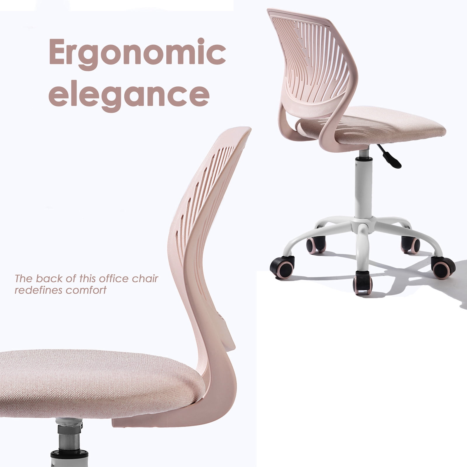 Homy Casa Kids Desk Chair, Adjustable Student Chair for Study, School or Bedroom, Pink