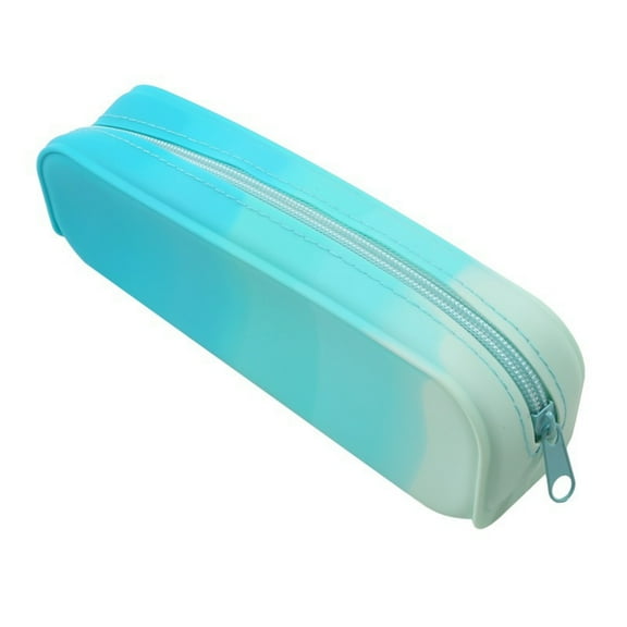 Water Resistant Silicone Pen Bag Zippered Pencil Case Portable Pen Organiser Pouches For Students Office Professional