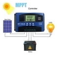 thumbnail image 2 of MPPT Solar Charge Controller 30A 40A 50A 60A 100A Dual USB LCD Display 12V 24V Solar Cell Panel Charger Regulator With Load ,Widely Used, 2 of 6