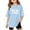Light Blue, variant on Fashionable Graphic Letter Print Tee Shirts For Girls Soft Comfortable Casual Daily Wear Top Oversized T-shirts Basic Cute Tees Crewneck Casual Tops
