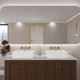 thumbnail image 6 of Vessel Sink Rectangle 19 Inch Bathroom Sink,Rectangular Modern Above Counter Bathroom Sinks White 19x15 Inch Porcelain Ceramic Vessel Vanity Sink Art Basin, Glossy White, 6 of 8