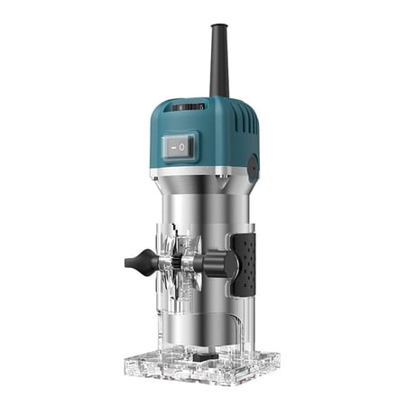Yajisi 800W Compact Palm Wood Router Tool with 6 Variable Speeds, Includes 15 Router Bits & Guides, 9.45 x 5.12 x 4.33 in