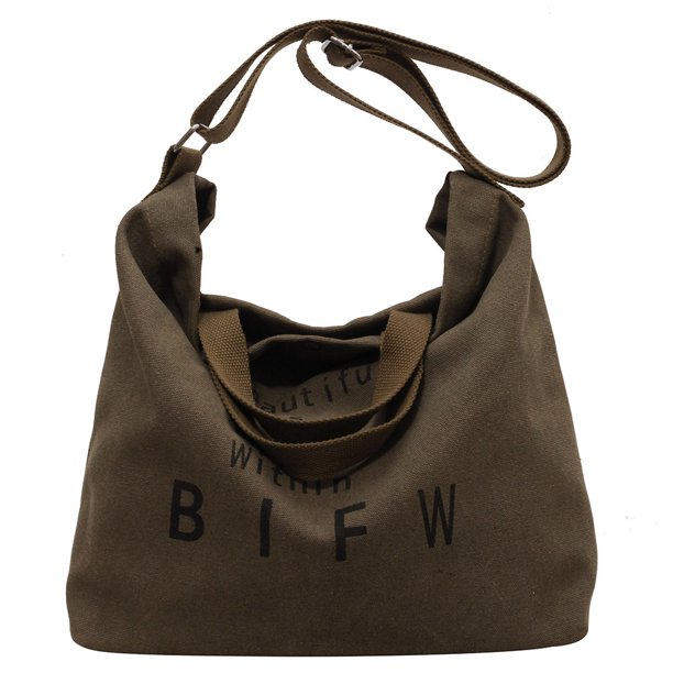 Bolso Mano Lona para Mujer Bolso Mensajero Lona Bolso (verde)
