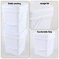 thumbnail image 3 of Ponpong 5 Gallon Plastic Bucket with Handles, 4 Pack Storage Container Pails with Lid, White, 3 of 7