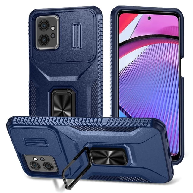Funda para GANGXUN Motorola Moto G Power 2023 - Soporte metálico, Función magnética, Azul