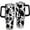Black Cow Print, variant on 40oz Leopard Tumbler With Handle,Black Leopard Print Tumbler with Lid and Straw,Cheetah Print Stainless Steel Travel Mug Iced Coffee Cup-Leopard Gifts for Women