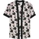 thumbnail image 1 of Alfani Womens Printed Sheer Kimono Knit Jacket, Negro, Small, 1 of 1
