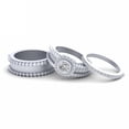 thumbnail image 2 of TAAPSEE JEWELS Cushion Cut CZ Halo Engagement Ring Set 3Pc Matching Couple Rings, 2 of 3
