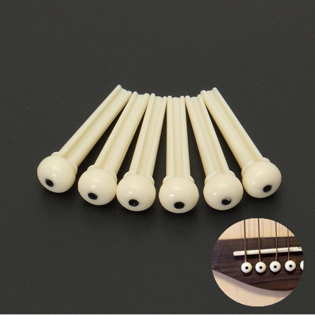 Ivory Guitar Bridge Pins for Acoustic Guitar Plastic String End Peg Pack of 6 Walmart Canada