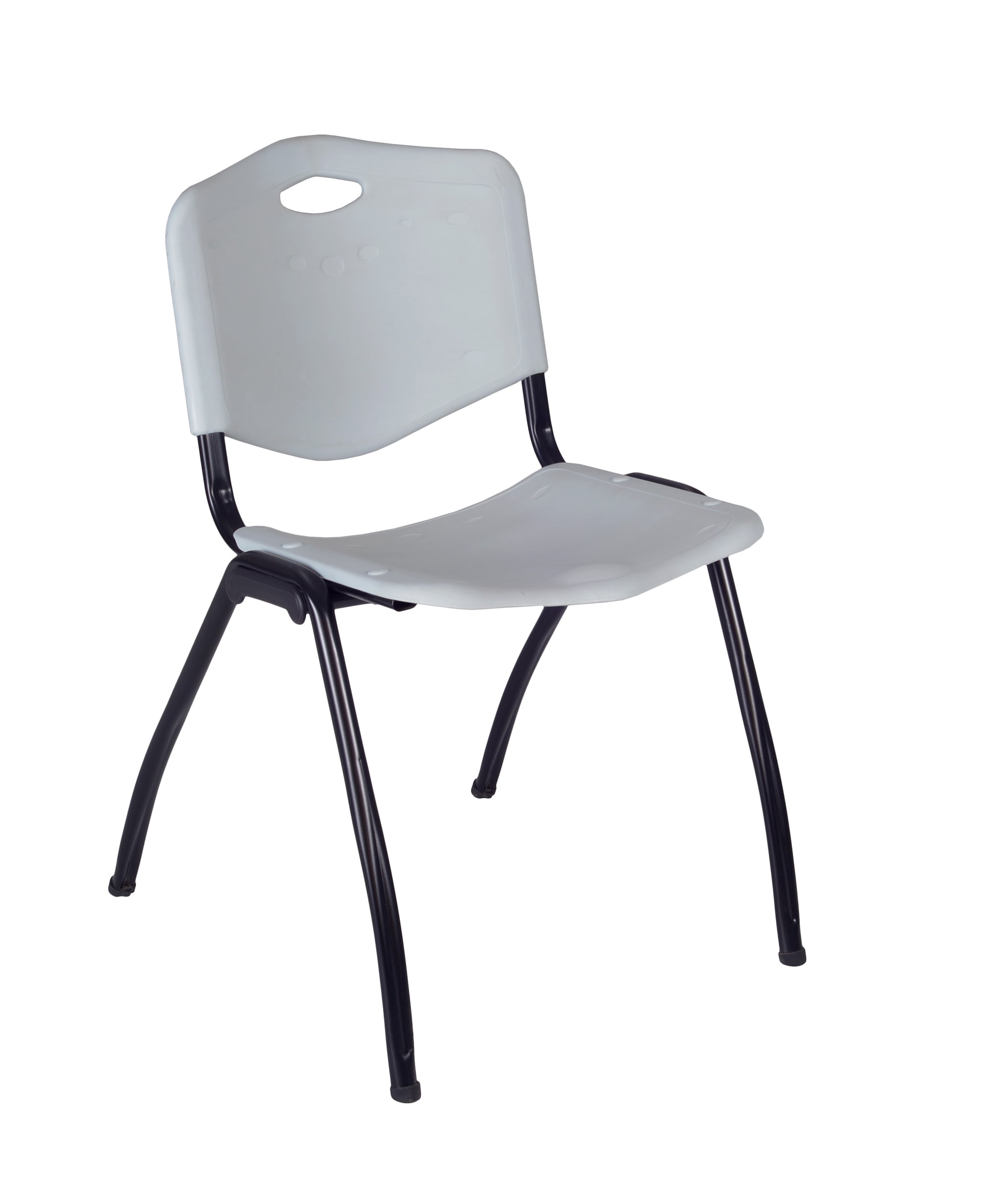 Regency Cain 60 x 24 in. T-Base Training Seminar Table- Mahogany & 2 M Stack Chairs- Grey