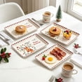 thumbnail image 2 of OJSFQUFP Christmas Rectangular Platter Serve Cookies & Festive Treats Ceramic Serving Tray Santa Reindeer Tree Decor Home Table Celebration, 2 of 7
