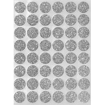 Royal Green Silver Sparkly Envelope Seals Dots Labels - 5/8" Diameter (11/16) Circle Glitter Labels - Size 0.69 17mm Sparkle DOTS Stickers - 336 Pack