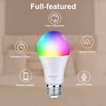 thumbnail image 3 of XODO 2-Pack LB3 Smart WiFi Bombilla, LED Multi Color Changing, App Controlado, Ajustable Color Changing Smart Bulb, 3 of 3