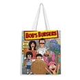 thumbnail image 1 of Bob's Burgers Bolso de tela con estampado de lienzo para mujer, bolsa de compras reutilizable y estética, con cremallera interior, regalo para mujer,40*40cm., 1 of 6