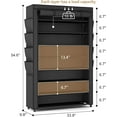 thumbnail image 2 of Tall Shoe Rack with Dustproof Cover, 8 Tier Storage for 36-45 Pairs of Shoes and Boots, 2 of 7