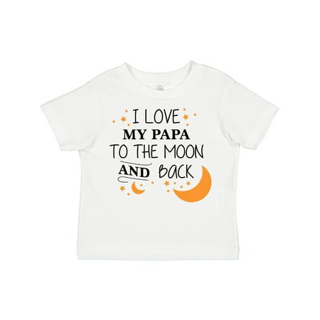 

Inktastic I Love My Papa to the Moon and Back Gift Toddler Boy or Toddler Girl T-Shirt