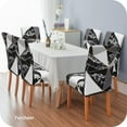 thumbnail image 2 of Chair Covers for Dining Room Set of 6,Printed Stretchable Dining Chair Slipcover for Kitchen, Ceremony Universal Size(6PCS,Modern Marble), 2 of 6