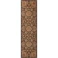 thumbnail image 2 of Nourison Graphic Illusions 2'3" x 8' Chocolate Botanical Indoor Rug, 2 of 5