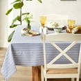 thumbnail image 3 of French Blue Farmhouse Gingham Tablecoth 52x52, 3 of 3