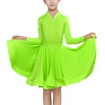 thumbnail image 3 of YM YOUMU Girls Latin Dance Dress Long Sleeve Dancewear for Ballroom Salsa Practice, 3 of 3
