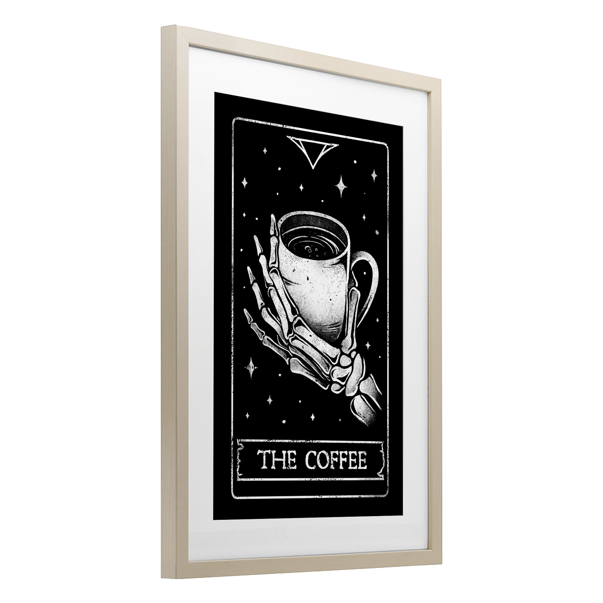 Stupell Industries The Coffee Tarot Card Birch Framed Print Under Glass, design by EduEly Designs