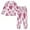 Pink and Maroon Hearts, variant on Fluffy Pajamas Set Fuzzy Winter Warm Pj Sets Pullover Tops and Long Pants Pastel Doodle Airplanes X-Small