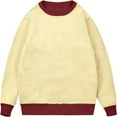 thumbnail image 6 of Fshiont Mens Crewneck Thermal Shirts Sherpa Lined Sweatshirts Winter Warm Soft Fleece Long Sleeve Thick Pullover Tops Wine L, 6 of 7