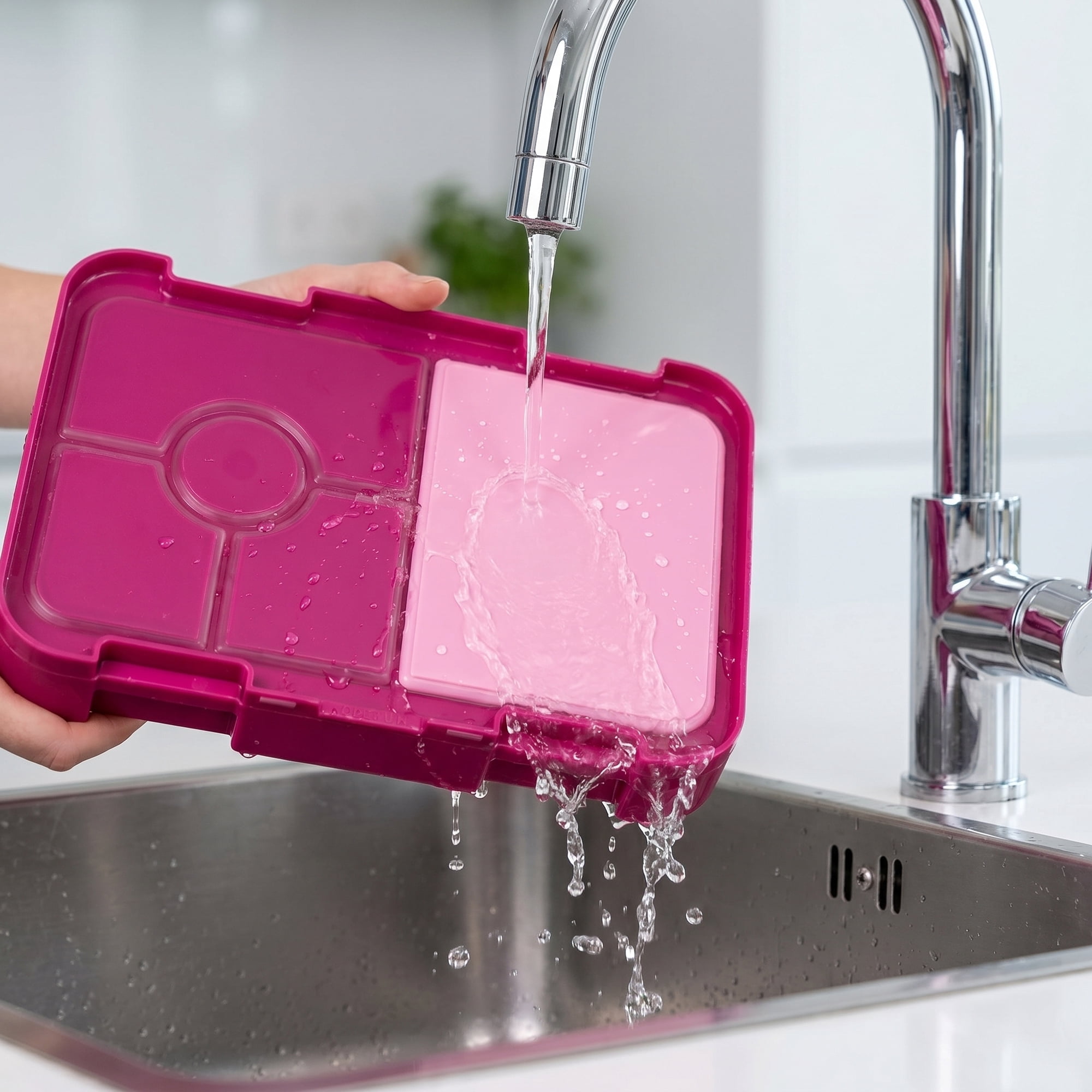 Unique Bargains PP Material Heat Resistant Meal Lunch Bento Box Rose Pink