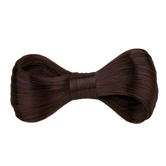 DOPI Hair Bow Barrette, Beautiful Synthetic Wig Hair Bow, On An Auto-Clasp Barrette