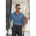 thumbnail image 2 of COOFANDY Men's Long Sleeve Dress Shirts Stretch Casual Button Down Shirts Solid Formal Shirt, 2 of 7