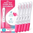 thumbnail image 1 of Easy@Home Smart Timing Pregnancy Test, Early Detection hCG, At-Home Rapid Results, 5 Count, 1 of 8