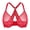 Lipstick Red, variant on Women's Front Closure Racerback Sheer Bras, Full Coverage, Plus Size, Underwire, Unlined