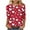 Red ③, variant on qucoqpe Valentine's Day Shirts for Women Fashion Love Heart Printed Crew Neck 3/4 Sleeve Casual Loose Blouse Tops for Women