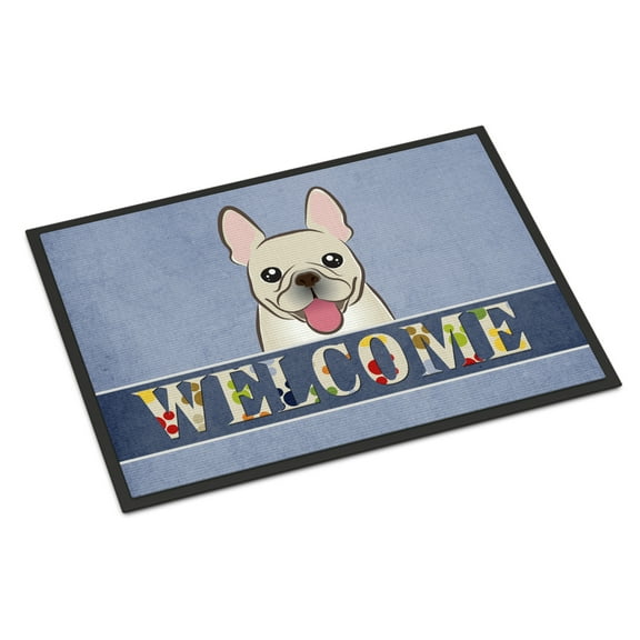Caroline's Treasures BB1424JMAT French Bulldog Welcome Door Mat, Indoor Rug or Outdoor Welcome Mat 24x36 Doormat , 36"L