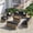 Black-yellow, variant on Sunmthink 3 Pcs Patio Furniture Sets with Coffee Table,Patio Conversation Sets,Brown