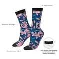 thumbnail image 4 of Fotbe Lilies Flowers Pattern Long Socks for Men & Women – Breathable & Stretchy Compression Socks, Ideal for Running, Travel, and Everyday Wear Size 5-11, 4 of 6