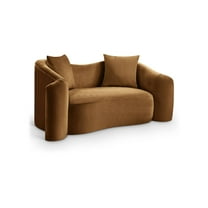 Meridian Furniture Destin Saddle Velvet Loveseat