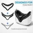 thumbnail image 3 of HLONK Interface Faciale et Coussinet de Protection pour le Visage pour Oculus Quest 2, Coussin en Mousse PU Résistant à la Sueur - Accessoires VR pour Meta Quest 2, Compatible avec Oculus Quest 2, 3 of 4