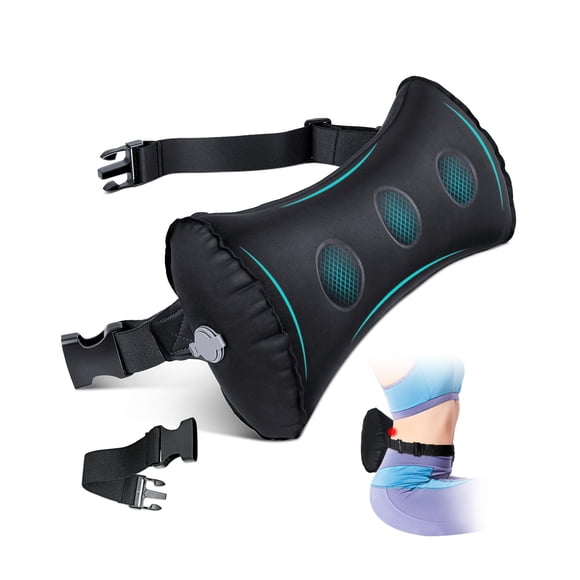 Almohada lumbar inflable BLABOK para avión, coche, oficina