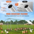 thumbnail image 3 of VEVOR Metal Chicken Coop Walk-in Chicken Run with Waterproof Cover 9.8x19x6.5ft, 3 of 9