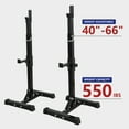 thumbnail image 2 of ZenSports S01-1215-G2D Black Steel Squat Rack Adjustable Barbell Free-press Bench, Black 550 lb, 2 of 10