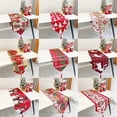 thumbnail image 2 of Camino de mesa navideño de temporada, súper suave, antibolitas, lavable, resistente al desgarro, aislamiento térmico, poliéster, algodón, fiesta de Navidad, camino de mesa de comedor de invierno, I, 2 of 5